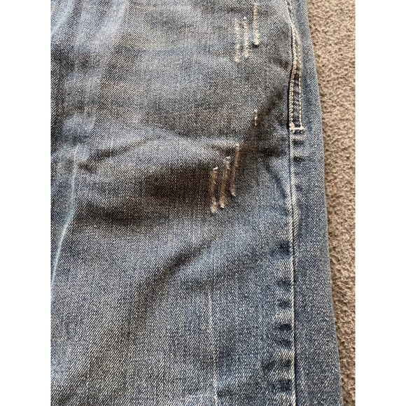 men True blue jeans 30 x 30 low rise boot 5 Pocket Factory distresed - Picture 2 of 10